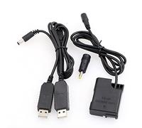 Dual USB EN-EL14 Dummy Battery DC Coupler EP-5A for Nikon D5100 5200 5300 DSLR camera