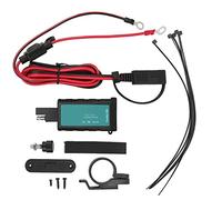 Dual USB Motorcycle with SAE Plug, QC3.0 Fast Charging, 20W, DC12-24V Input, 5V3.4A/9V2.5A/12V2A Output, 1.4m OT Terminal Cable, Cover, for Car ATV SUV Boat