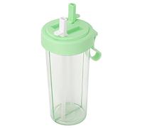 Dual-Use Bottle, 600ml Portable Two Straws Couple Water Bottle, Double Sided Drink Cup, Two-Layer Water Bottle for Outdoor Travel Sport(Green)