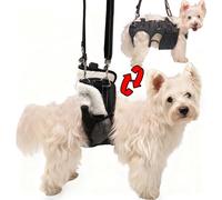 Dual-use Dog Lift Rehab Hareness Canine Sling for Small Pooch Rear Legs and Hip Support,Adjustable and Soft Brace Strap for After ACL Surgery, Helps Senior, Injured and Disabled K9