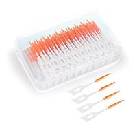 Dual-Use Interdental Brushes, 160 Pieces Wisdom Interdental Brushes with Storage Case, Dental Tooth Flossing for Braces Oral Cleaning, Dental Floss Stick, Toothpick Cleaning Tool