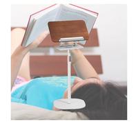 Dual-use Reading Holder,Height Adjustable 2 in 1 Floor Book Stand, with Book Clip,for Laptop Recipes Textbooks Tablet(White,Adjustable 51-119cm)