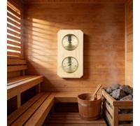 Dual Wall-Mounted Thermo-Hygrometer for Sauna Precision, Temperature Humidity Thermometer Indoor Special Mechanical Dual-Gauge Vertical Display(Celsius)