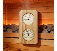 Dual Wall-Mounted Thermo-Hygrometer for Sauna Precision, Temperature Humidity Thermometer Indoor Special Mechanical Dual-Gauge Vertical Display(Fahrenheit)