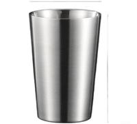 Dual Wall Vacuum Travel Mug Hammered Finish Stainless Steel Tea Cup Keeps Heat Cold Leak Resistant Work Gym 400ml(N)