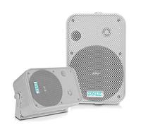 Dual Waterproof Outdoor Speaker System - 6.5 Inch Pair of Weatherproof Wall/Ceiling Mounted Speakers w/Heavy Duty Grill, Universal Mount - For Use in the Pool, Patio, Indoor