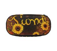 Dual-Zip Pencil Case Organizer with Mesh Compartment & Pen Holders - Blessed to Be Called Nana Sunflower Prints Multi-Purpose Stationery Holder, Travel-Friendly Cosmetic Bag for School, Office, Gifts