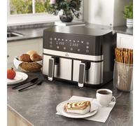 HOMCOM Dual Zone Air Fryer 8.5L Double Air Fryer with SYNCFinish