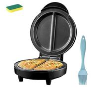 Dual Zone Electric Omelette Maker, Omelette Pan Nonstick, Compact Breakfast Maker for 2 Omelettes Simultaneously, with Indicator Lights Anti-Silp Base Anti-Scald Handle, No Flipping & Stove (1pcs)