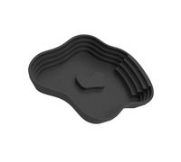 Dual Zone Shell Animal Basin with Anti-Slip Ladder & Feeding Zone, Semi-Aquatic Life Large Turtle Feeding Bowl