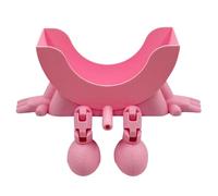 DualBlades 3D Printed Sponge Holder for Scrub Daddy, Cute Hanging Sponge Stand with Drainage, Keeps Sponge Dry & Smiling, Funny Kitchen Sink Organizer, Countertop Wall Mount Storage (Pink)