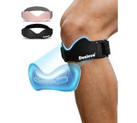 Dualeco Patella Tendon Knee Strap with 3D Cushion, Upgraded V Shaped Knee Support for Men/Women, Anti-Slip Knee Brace for Running/Gym/Weight Lifting, Patellar Strap for Meniscus Tear/Arthritis 1PCS
