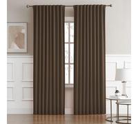 DUALIFE Blackout Curtains/Drapes 90 Inches Long,2 Panels,Brown, 52x90 | Light Blocking Privacy Black Out Draperies for Living Room,52 inches by 90 inch
