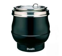 Dualit 11 Litre Hotpot Soup Kettle - Large Soup Kettle - Wet and Dry Heat - Hand Built in the UK - Stainless Steel - Black