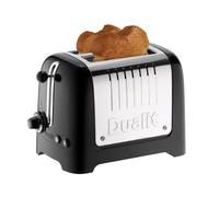 Dualit 2 Slice Lite Toaster | 1.1kW Toasts 60 Slices an Hour | Polished with High Gloss Black Trim | Bagel & Defrost Settings | 36 mm Wide Slots |