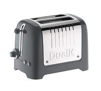 Dualit 2 Slice Lite Toaster | 1.1kW Toasts 60 Slices an Hour | Polished with High Gloss Grey Trim | Bagel & Defrost Settings | 36 mm Wide Slots | 26204