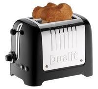 Dualit 2 Slice Lite Toaster Polished Stainless Steel Black Trim 36mm Wide Slots