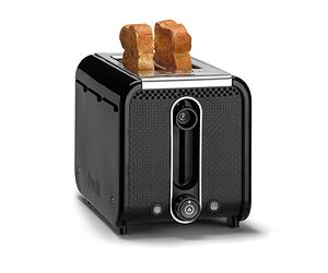 Dualit 2 Slice Studio Toaster | Black with Polished Trim | Reheat and Defrost Settings - Multiple levels of Browning Control | Matching Studio Kettle Available | 26410