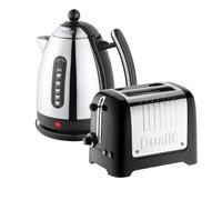 Dualit Lite 1.5L Kettle With 2 Slice Toaster Black, black