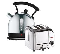 2 Slice Toaster & 2 Litre Dome Kettle Breakfast Set Dualit Silver One Size