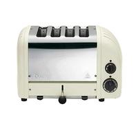Dualit 4 Slot Classic Toaster with Sandwich Cage, Canvas White 40592