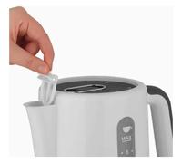 Dualit Studio Kettle | 1.5L 2.4KW Jug Kettle in White with Polished Trim | Dual Measuring Windows | Fast Boiling BPA Free | Patented Sure Pour Technology