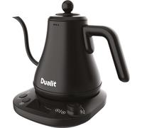 Dualit Pour Over Fast Boil Electric Kettle - Matt Black -Gooseneck Precision Spout - Digital Display Screen - Highly Energy Efficient 800ml Capacity - 72960