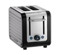 Dualit Architect 2 Slot Black Body With Metallic Silver Panel Toaster