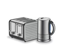 Dualit Architect Kettle and 4 Slice Toaster Set (4 Slot Toaster x 1.5L Kettle, Mignight Grey)