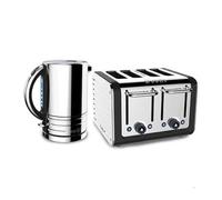 Dualit Architect Kettle and 4-Slot Toaster Set, Perfect Toast Technology, Matt Black