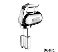 Dualit Chrome Hand Mixer 400W Motor, 4 Speed Settings, Strong Grip Handle, Beater Ejector, Flat Beaters, Dough Hooks & Whisk