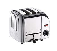 Dualit Classic 2 Slice Vario Toaster - Stainless Steel, Hand Built in the UK - Replaceable ProHeat Elements - Heat Two or Four Slots, Defrost Bread, Mechanical Timer - Replaceable Parts