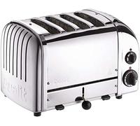 Dualit Classic 4 Slot Toaster with Sandwich Cage, Polished Stainless Steel 40590,D4BHMAGB