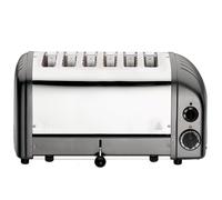 Dualit Classic 6 Slice Toaster - Stainless steel - Hand built in the UK - Replaceable ProHeat® elements - Heat two, four or six slots - Mechanical timer - Replaceable parts - Metallic Charcoal