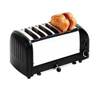 Dualit Classic 6 Slice Toaster - Stainless steel - Hand built in the UK - Replaceable ProHeat® elements - Heat two, four or six slots - Mechanical timer - Replaceable parts - Black