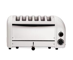 Dualit Classic 6 Slice Toaster - Stainless steel - Hand built in the UK - Replaceable ProHeat® elements - Heat two, four or six slots - Mechanical timer - Replaceable parts - White