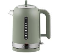 Dualit Classic Kettle, Polished Stainless Steel with Sage Trim, Quiet boiling kettle, 90 Second Boil Time, 1.7 Litre Capacity, 3 KW, 72788