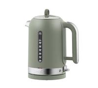 Dualit Classic Kettle, Polished Stainless Steel with Sage Trim, Quiet boiling kettle, 90 Second Boil Time, 1.7 Litre Capacity, 3 KW, 72788