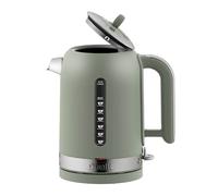 Dualit Classic Kettle, Polished Stainless Steel with Sage Trim, Quiet boiling kettle, 90 Second Boil Time, 1.7 Litre Capacity, 3 KW, 72788