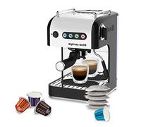Dualit Coffee Capsule Machine | 4 in 1 Espress-Auto Coffee & Tea Machine | Suitable for Nespresso® Compatible* Coffee Capsules, Ground Coffee & ESE Pods | Built-In Milk Frother | Memory Recall