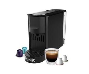 Dualit Coffee Pod Machine - One Touch Operation and Other Capsule Compatible - Barista style espresso at home - Automatic dose control - Programmable dosing memory - Automatic Shut-Off