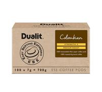 Dualit Colombian ESE Coffee Pods |100 Pack | 100 x 1 | 100 Servings of Premium Ground Caffeinated Coffee in Easy Serving Espresso Paper Pods | Single