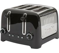 Dualit Toaster 4 Slices Stainless Steel Lite 2000W Black Gloss