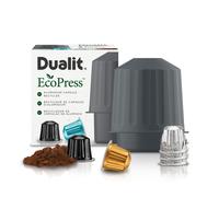 Dualit EcoPress Aluminium Coffee Capsule Recycling Tool Nespresso Compatible Recycler - Premium Eco Friendly Tool Nespresso Capsules & Coffee Grounds