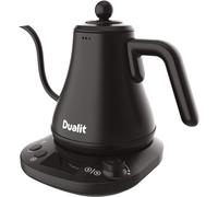 Dualit Pour Over Fast Boil Electric Kettle - Matt Black -Gooseneck Precision Spout - Digital Display Screen - Highly Energy Efficient 800ml Capacity - 72960
