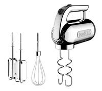 Dualit Kitchen Hand Mixer 4 Speed Polished Chrome 400W Whisk Beaters Dough Hooks