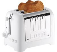 Dualit Lite 2 Slice Toaster High Gloss White Classic Style Wide Slots Brand New