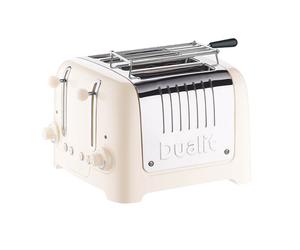 Dualit Lite 4 Slot Toaster with Warming Rack Canvas White