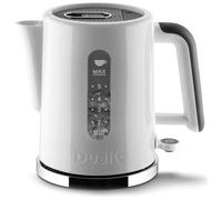 Dualit Studio Kettle | 1.5L 2.4KW Jug Kettle in White with Polished Trim | Dual Measuring Windows | Fast Boiling BPA Free | Patented Sure Pour Technology