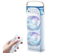DualMist Air Cooler Fan With Ice Water 3Speed With Remote USB Rechargeable